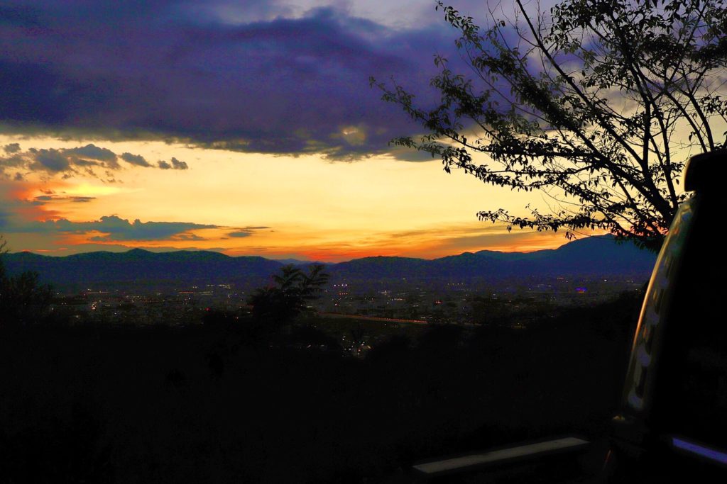 大岩展望所からの夕焼け